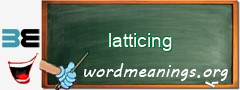 WordMeaning blackboard for latticing